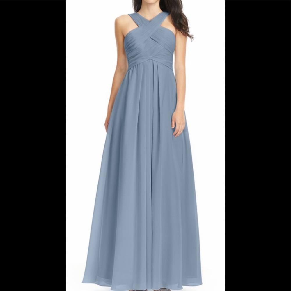 LEVKOFF 6 chiffon gown in Slate